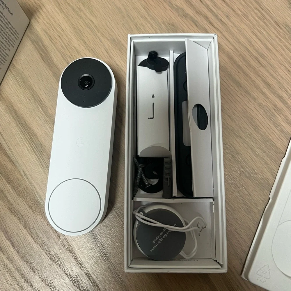 NEW Google Nest Doorbell - (Wired, 2nd Gen) - Wired Video Doorbell Camera Snow